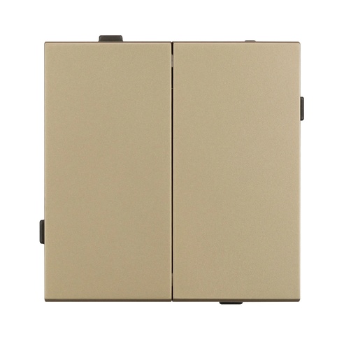 Механизм выключателя двухклавишный непроходной SWT-TENDO-MK02-SFPL-GD (230V, 10A) (Arlight, -)