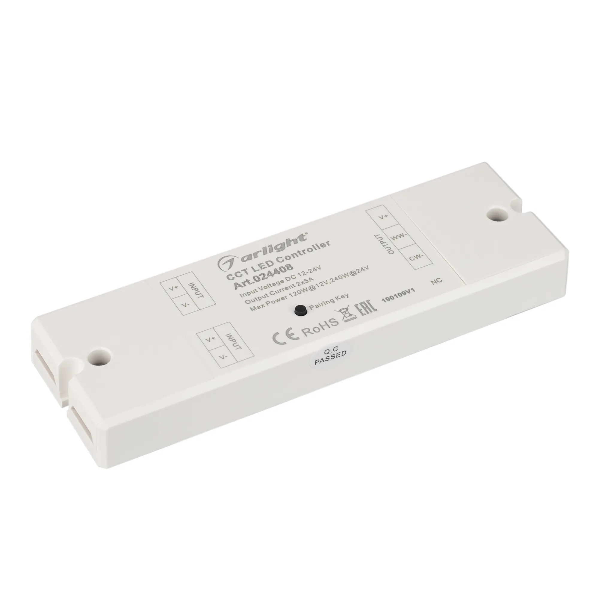 Контроллер SR-2839MIX White (12-24V, 2x5A, ПДУ) (Arlight, IP20 Пластик, 1 год) - изображение товара