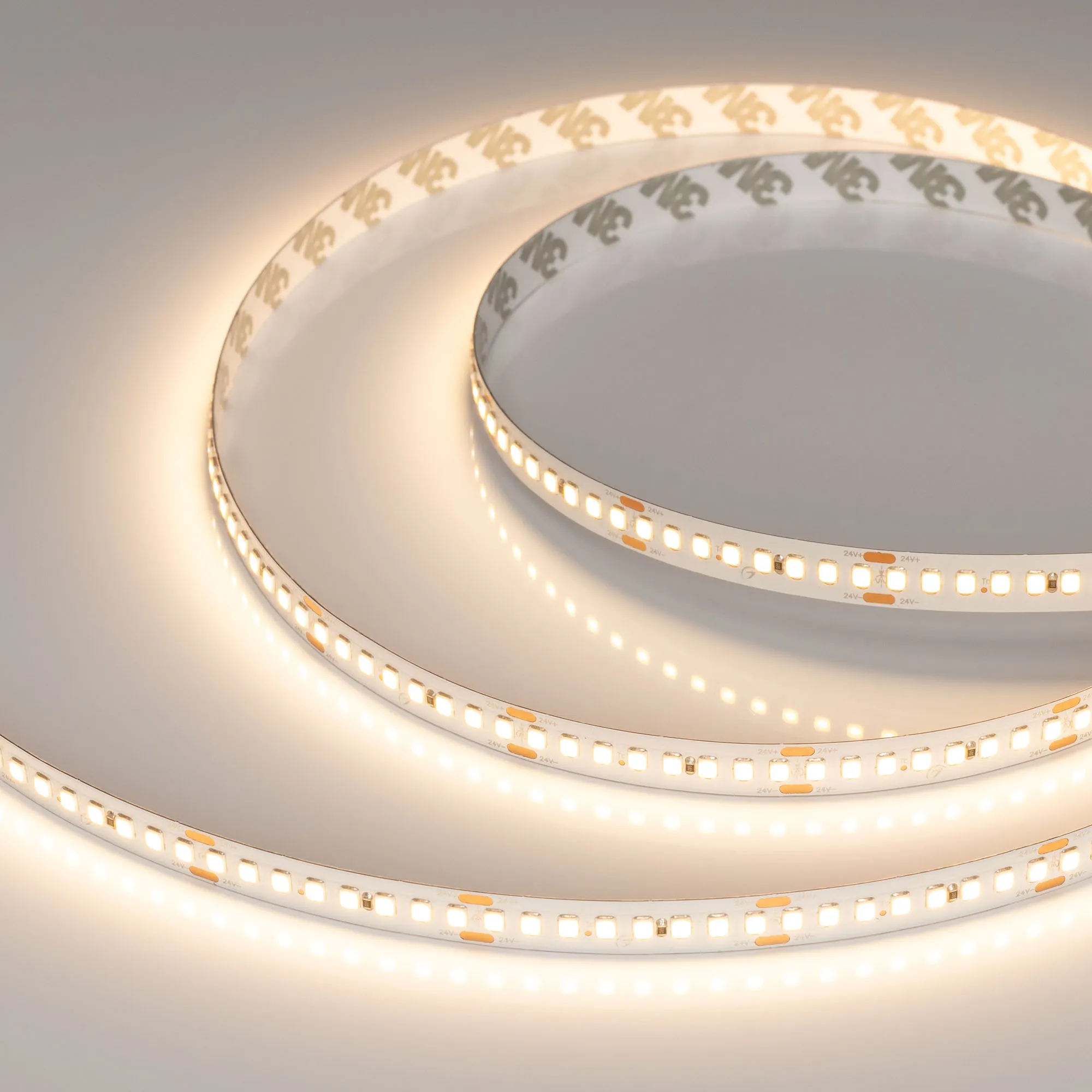 Лента светодиодная RT-A192-10mm 24V Warm3000 (17.6 W/m, IP20, 2835, 5m) (Arlight, высок.эфф.150 лм/Вт) - изображение товара