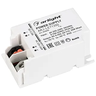 Блок питания ARJ-LE71350 (25W, 350mA, PFC) (Arlight, IP20 Пластик, 3 года) - изображение товара